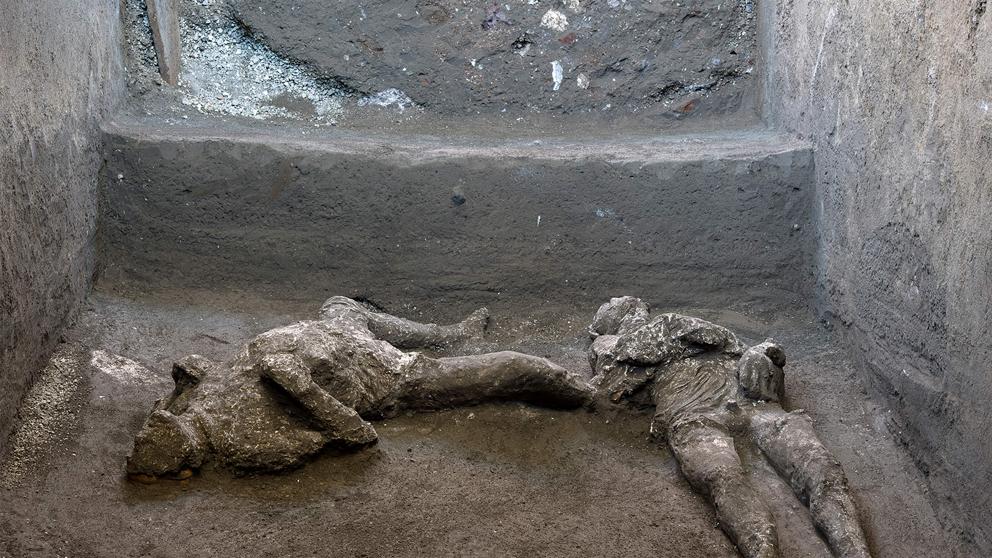 Descubren en Pompeya los cuerpos de dos hombres que escapaban de la erupción del Vesubio