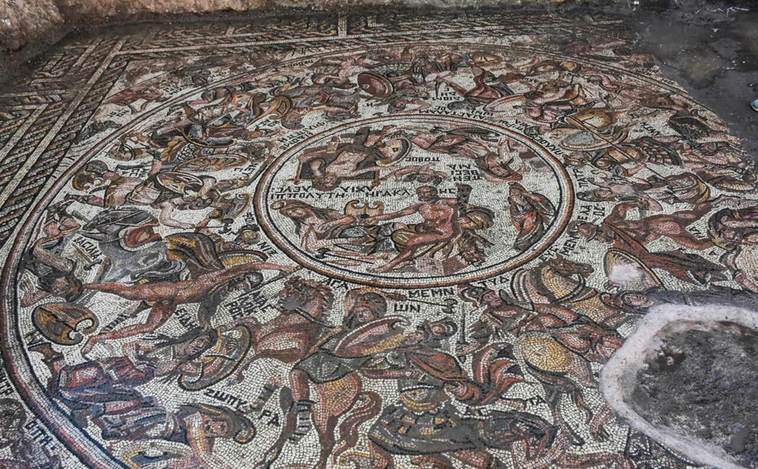 Descubierto un espectacular mosaico romano sobre la guerra de Troya