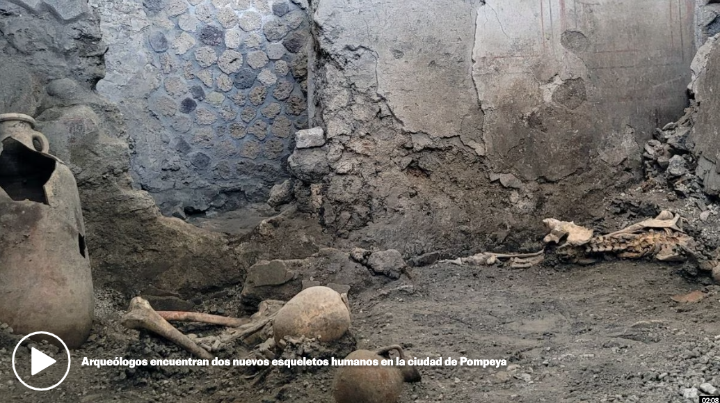 Nuevos esqueletos en Pompeya: aparecen dos cuerpos que murieron tras la erupción del Vesubio
