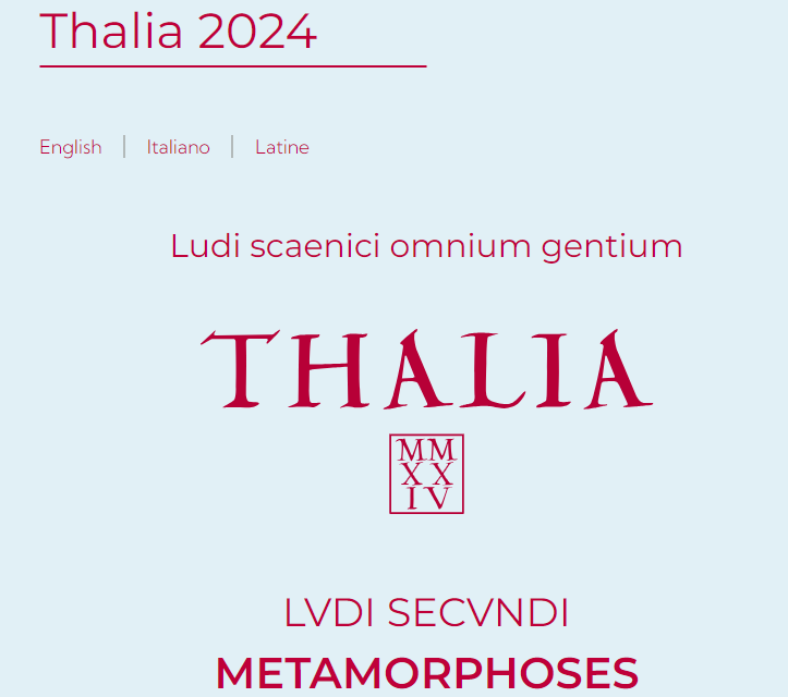 Festival internacional de teatro en latín y griego clásico THALIA 2024