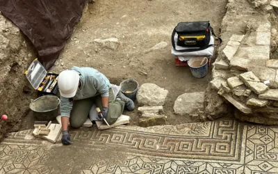 Descubren un nuevo mosaico romano en las obras del Ayuntamiento de Écija